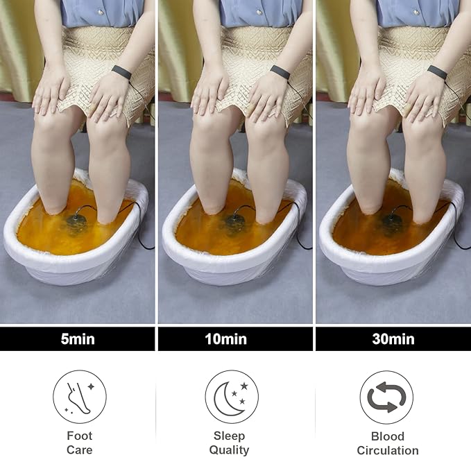 Professional Ionic Foot Bath Detox Machine, Dual Foot Detox Machine for 2 Users with Heating Belt, 5 Detox Mode, Dual Channel, Suitable for Home Beauty Salon Foot Spa Use…