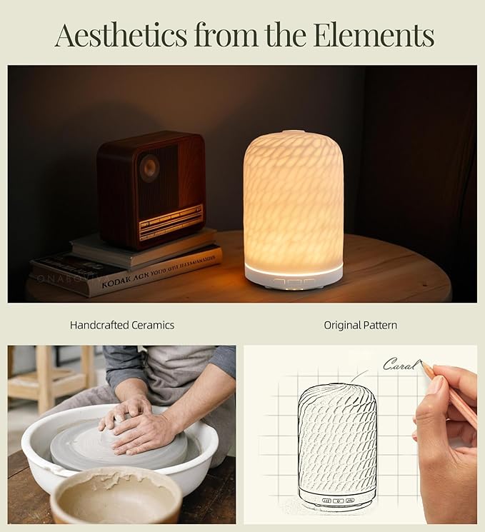 Aromatherapy Diffuser – Ultrasonic Essential Oil Diffuser, Health Night Light, Timer & Auto Shut-Off, BPA-Free, 120ml Diffusers for Home, Office, or Spa