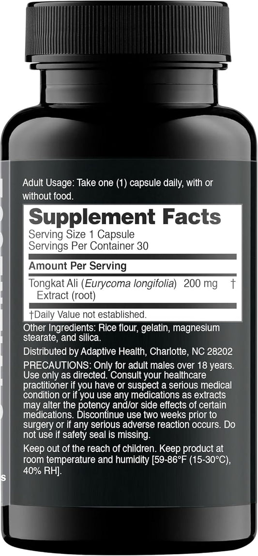 Nugenix Essentials Tongkat Ali for Men, Support for Men's Health, Longjack Eurycoma Longifolia Extract, 60 Count