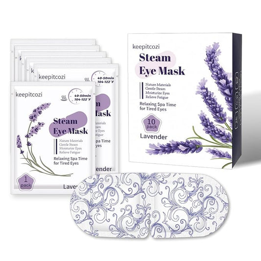 10 Pack Steam Eye Masks, Heated Eye Disposable Mask for Sleep Dry Eyes Dark Circles Treatment, Home Spa Relaxing Trip Gifts for Women Men