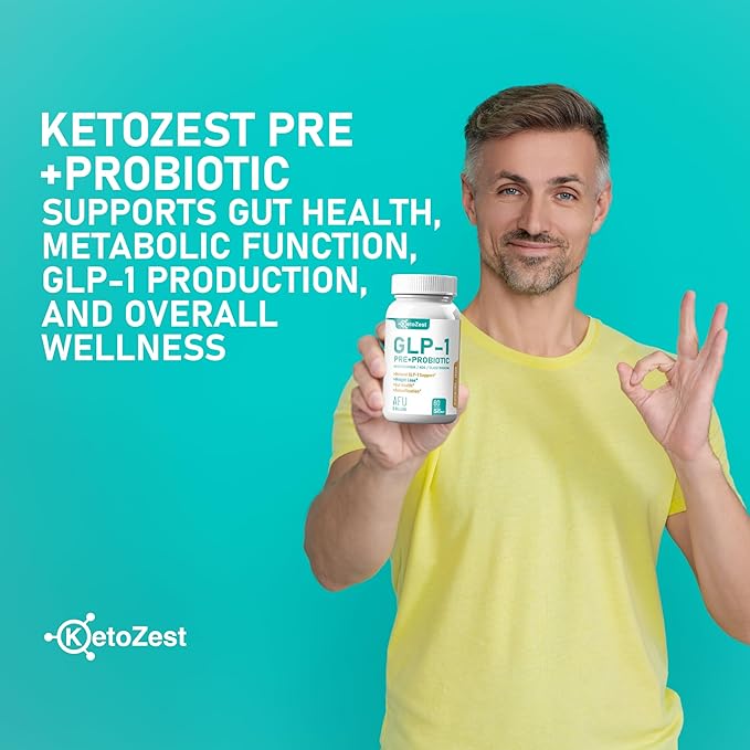GLP-1 Booster Weight Loss Support Probiotic Prebiotic Supplement - Increases GLP1 Production Activate Natural GLP 1 with Akkermansia Muciniphila - Gut Health & Fat Burn Support for Women Men