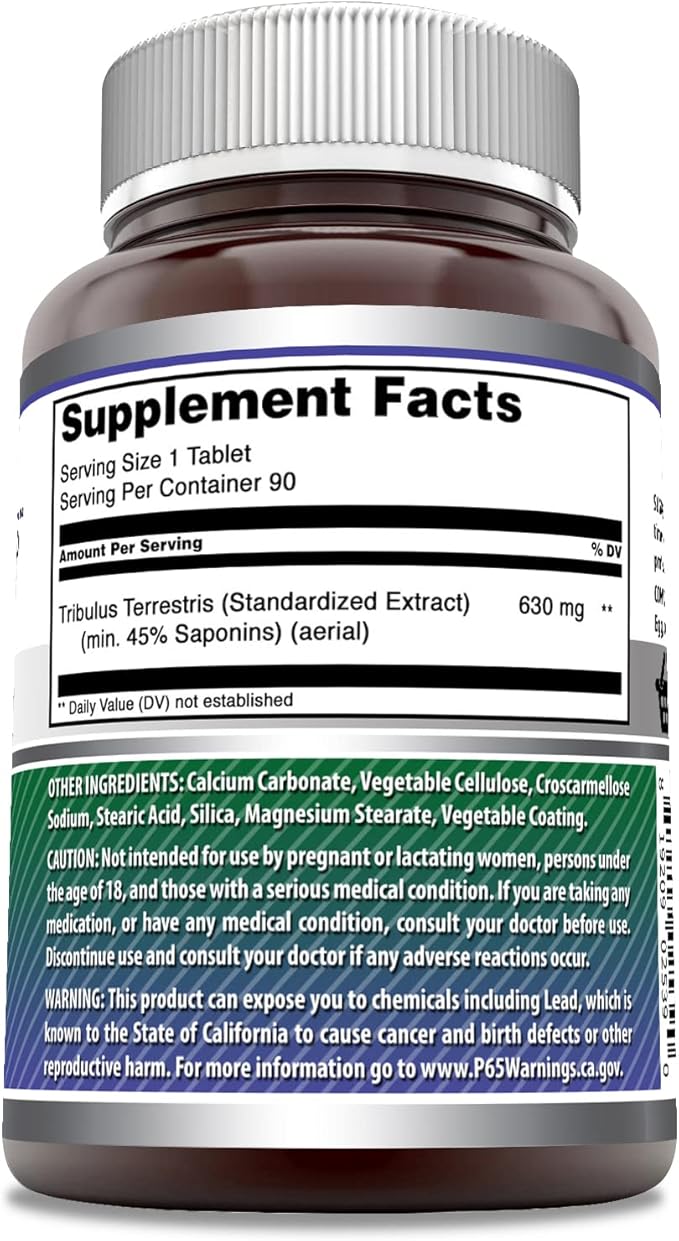 Amazing Formulas Tribulus Extract Supplement | 1000 Mg Per Serving | 90 Tablets | Non-GMO | Gluten Free | Made in USA