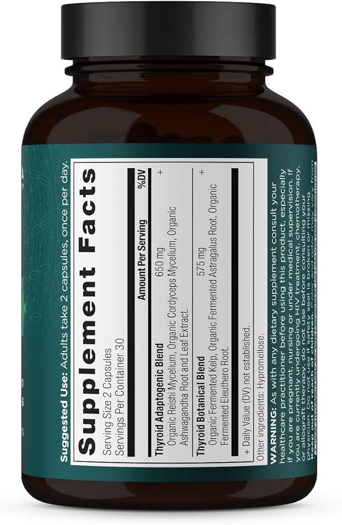 Ancient Nutrition Thyroid Support Supplement with Ashwaghanda, Thyroid Capsules, Promotes Restful Sleep and Reduced Stress, Gluten Free, Paleo and Keto Friendly, 60ct