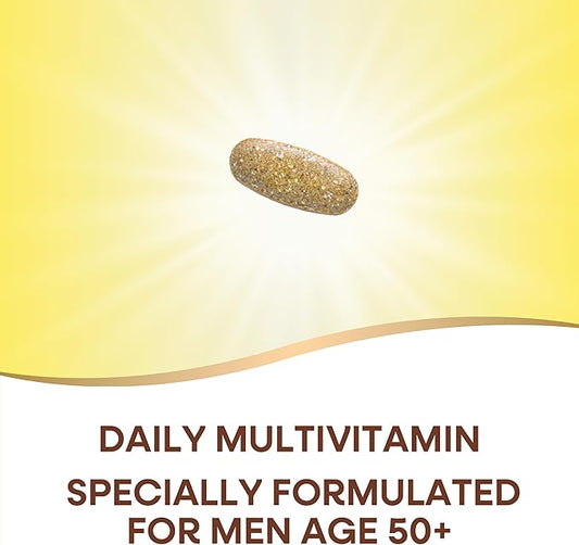 Nature's Way Alive! Men’s 50+ Daily Ultra Multivitamins, High Potency Formula, Supports Healthy Brain, Eyes & Heart*, with Methylated Vitamin B12, Gluten-Free, 150 Tablets