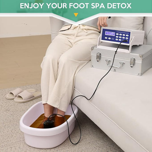 Ionic Detox Foot Bath Machine, Foot Detox Machine Ionic Detox Foot SPA System with Wrist Strap, Far Infrared Waistbelt and Array As Holiday Gift