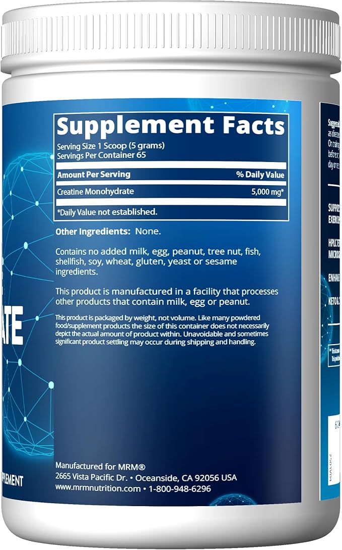 MRM Creatine Monohydrate Powder (Micronized) - 325g - Powder