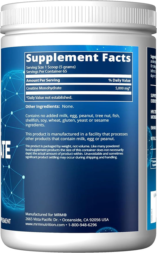 MRM Creatine Monohydrate Powder (Micronized) - 325g - Powder
