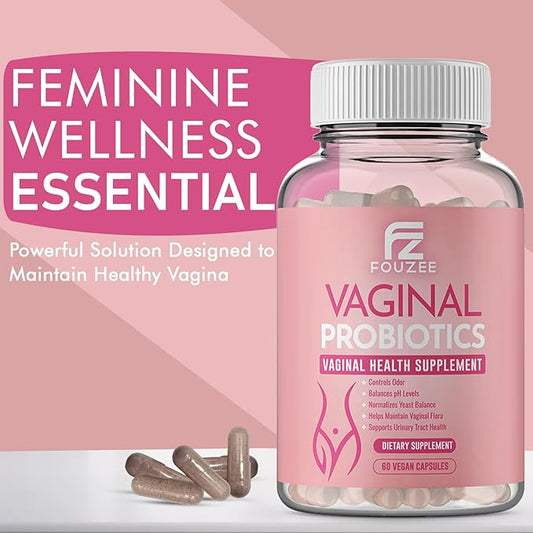 Vaginal Probiotics for Women pH Balance — Cranberry Extract Prebiotics & Lactobacillus Blend — Women’s Vaginal Health Supplement for Vaginal Odor & Vaginal Flora, Yeast Balance, 60 Capsules