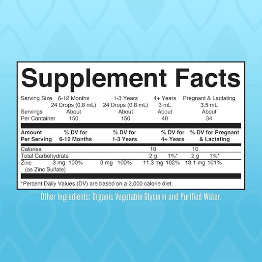 MaryRuth Organics Zinc Supplements for Immune Support | Ionic Zinc for Kids & Adults | Liquid Zinc Supplement | 40 Day Supply | Skin Care Supplement | Vegan | Gluten Free | Glycerin Based | 4 oz