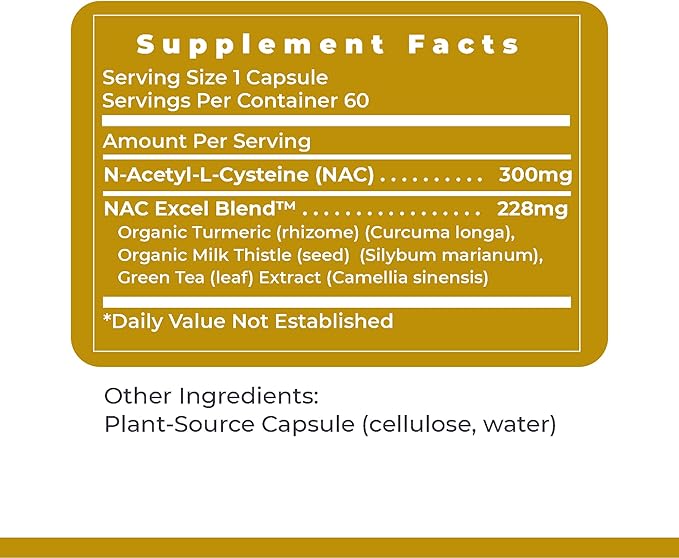 Premier Research Labs Premier NAC - NAC Supplement N-Acetyl Cysteine, N-Acetyl-L-Cysteine, Liver & Immune Support, 300mg NAC Per Capsule - 60 Vegetarian Capsules