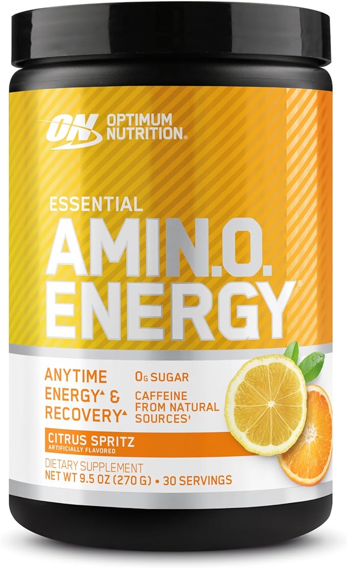 Optimum Nutrition New Flavor Amino Energy - Pre Workout with Green Tea, BCAA, Amino Acids, Keto Friendly, Green Coffee Extract, Energy Powder - Citrus Spritz, 30 Servings (Packaging May Vary)