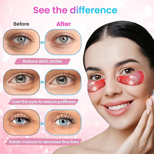 Eye Masks (48 Pairs) - Face Masks Skincare, Undereye Patches for Puffy Eyes, Dark Circles, Wrinkles, Collagen Eye Gels for Bridesmaid - Gifts for Women, Bachelorette Party Favors