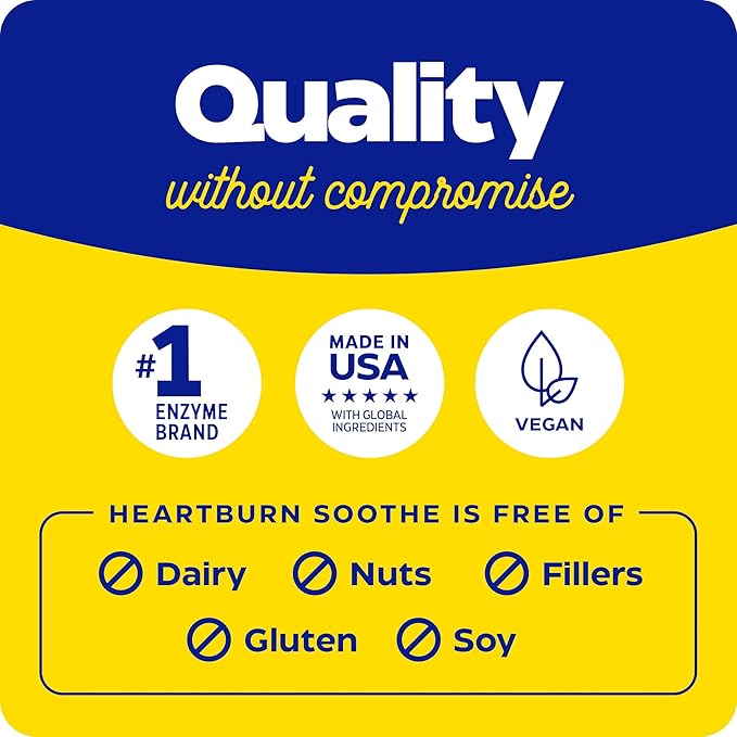Enzymedica, Heartburn Soothe, Fast-Acting Digestive Aid, Vanilla Orange, 42 Chews (21 Servings)