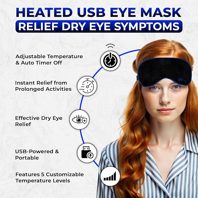 Heated Eye Masks for Dry Eyes, Improve Eye Health and Comfort with Warm Eye Compress for Dry Eyes Relief, Using a Gentle Warming Eye Mask Pack 2