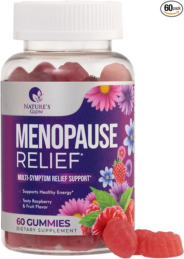 Menopause Supplement for Women - Complete Multi-Benefit Menopause Relief Gummy for Mild Hot Flashes & Night Sweats, Natural Balance & Energy Support, Menopausal Vitamins, Non-GMO - 60 Gummies