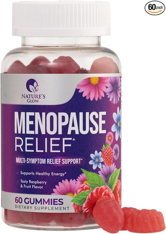 Menopause Supplement for Women - Complete Multi-Benefit Menopause Relief Gummy for Mild Hot Flashes & Night Sweats, Natural Balance & Energy Support, Menopausal Vitamins, Non-GMO - 60 Gummies