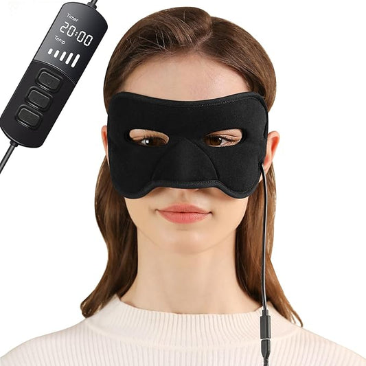 Aroma Season Heated Sinus Mask, Sinus Pressure Relief Mask with 5 Heat & 6 Timer Settings, Face Heating Pad for Nasal Congestion, Sinusitis, Hormone Migraine, Tension Headache Relief