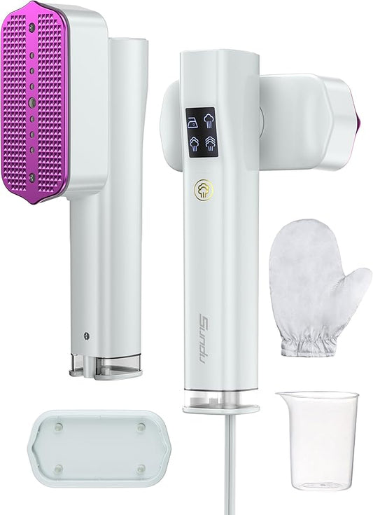 Steamer for Clothes,Sundu Portable Iron Travel Clothes Steamer 15s Fast Heat-up,100ml Water Tank,20 Minutes of Continuous Ironing Removes Wrinkle for Home,Office and Travel-White