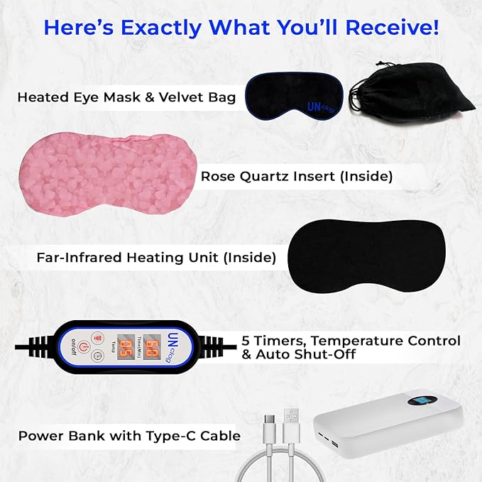 Heated Eye Masks for Dry Eyes, Improve Eye Health and Comfort with Warm Eye Compress for Dry Eyes Relief, Using a Gentle Warming Eye Mask Pack 2