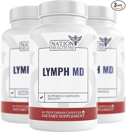 Lymph MD - Lymphatic Drainage Supplement - Lymph System Support for Women & Men - with Bromelain, Echinacea, Burdock Root, Dandelion, Rutin, Kelp & More - Vegan, Gluten Free, Dairy Free - 180 Capsules