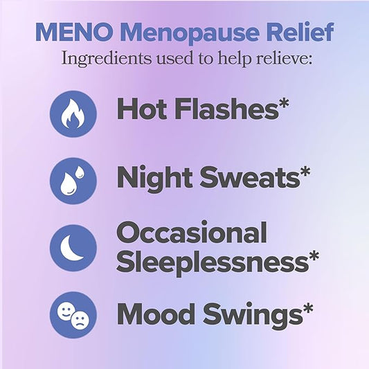 O Positiv MENO Vitamins for Menopause - Hormone-Free Menopause Supplement for Women - Black Cohosh & Ashwagandha KSM-66 - Helps Relieve Hot Flashes, Night Sweats, Mood Swings - 30 Servings (Pack of 3)
