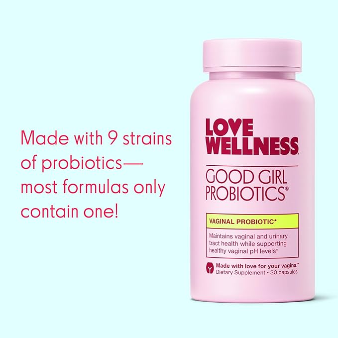 Love Wellness Good Girl Probiotics | Women’s Vaginal Health & pH Balance Supplement | 9-Strain Probiotic for Urinary Tract, Yeast, Odor & Immune Support | Gluten-Free | 30 CT, 30-Day Supply