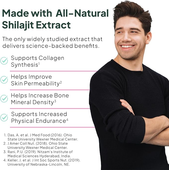 Shilajit for Men and Women - Natural Supplement with Vitamin B12, Chromium and Selenium for Age-Defying, Energy, Hormone Support and More - 60 Shilajit Gummies