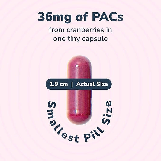 Utiva Cranberry PACs – Clinically Studied Ingredients 36mg PACs Extract - UTI Prevention for Women - Urinary Tract Health – Cranberry Supplement Pills for Bladder Health, 30 Vegi Capsules