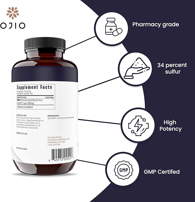 Pure Opti Powder - Skin, Hair, Nails - Kosher, Vegan, Gluten Free, Non-GMO, No Pesticides or Herbicides - 16 oz (Pack of 3)