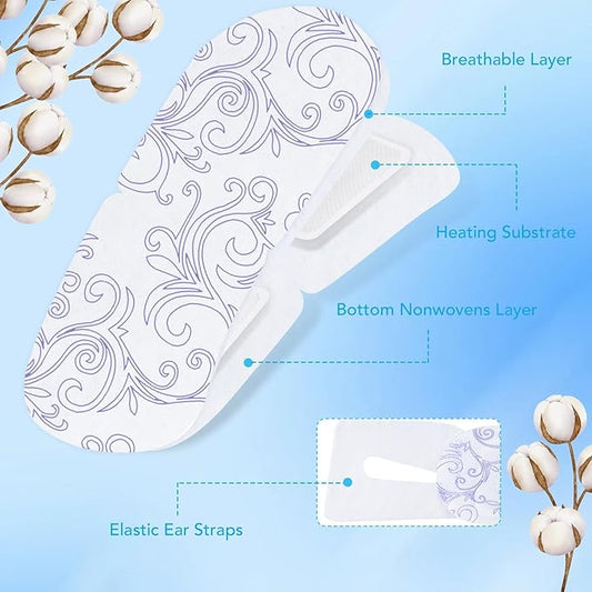 XPCARE 60 Pack Steam Eye Masks for Dry Eyes, Self Heated Steam Warm Eye Mask, Disposable Heated Eye Mask for Dark Circles, Puffy Eyes, Relief Stress Eye Fatigue (Unscented)