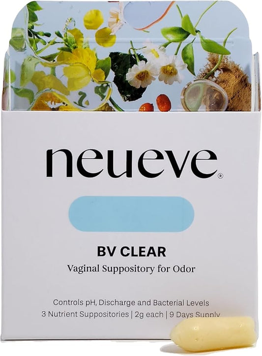 NeuEve BV Clear for <45 | for Vaginal Odor and Bacterial Vaginosis Relief | pH-Balancing and Deals with Gardnerella Vaginalis and Recurrent BV