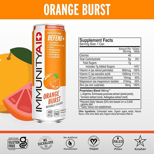 LIFEAID IMMUNITYAID Support Blend, Echinacea, Zinc, Astragalus and Vitamin C, IMMUNITY AID, 12 Fl Oz (Pack of 12)