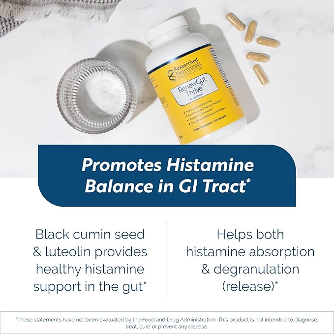 Researched Nutritionals RenewGut Thrive - Gut Health Supplements with Pasteurized Akkermansia Muciniphila & Tributyrin Postbiotics - Support A Healthy Gut Barrier & Immune Function (150 Capsules)