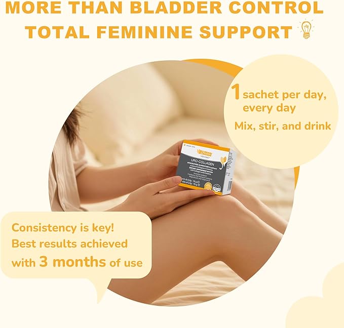 Bladder Control and Perimenopause Supplements for Women, UroCollagen Supports Pelvic Floor Strength, Black Cohosh for Menopause Hormone Harmony Balance, Vaginal Moisture Dryness Relief, 30-Day Supply