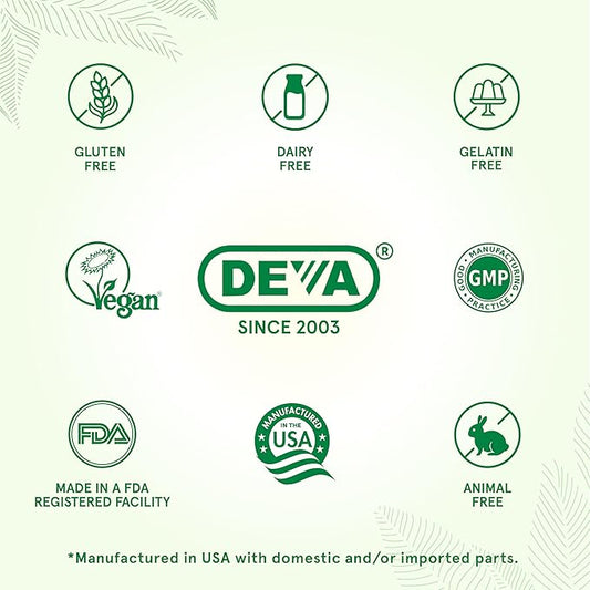 DEVA Vegan Glucosamine MSM & Chondroitin + Turmeric, CMO, Boswellia, Hyaluronic Acid & More, Improved Non-Animal Formula, 90 Tablets