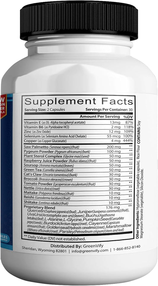 ProstaPure Advance Max Extra Strength Prostate Health Support Supplement, Saw Palmetto, Vegan, Non-GMO, Gluten-Free – 180 Capsules (3 Pack)