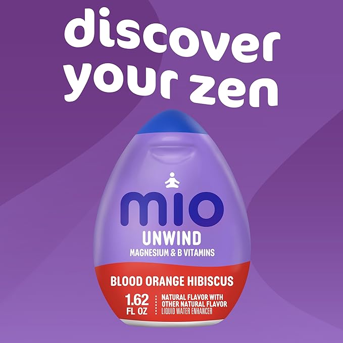 mio Unwind Blood Orange Hibiscus Liquid Water Enhancer with Magnesium & B Vitamins, 1.62 fl oz Bottle