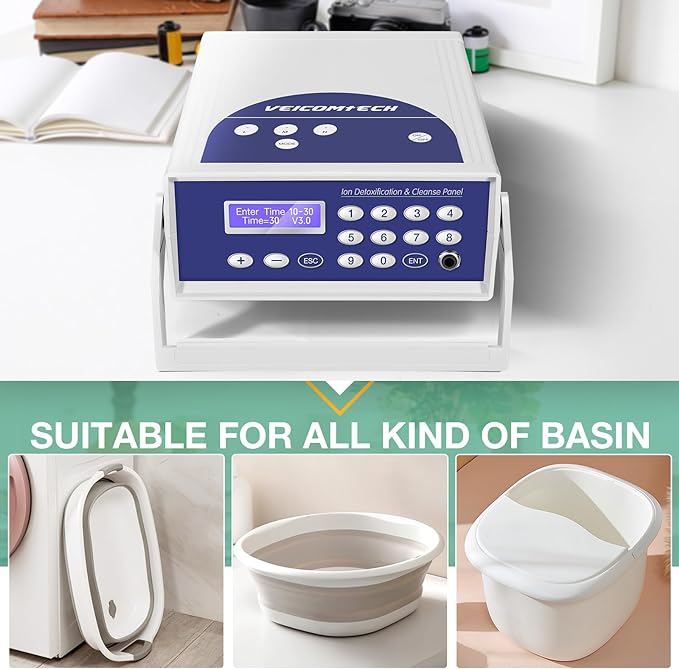 Ionic Detox Foot Bath Machine, Foot Detox Machine Ionic Detox Foot SPA System with Wrist Strap, Far Infrared Waistbelt and Array As Holiday Gift