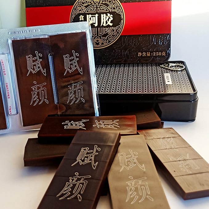 Chinese Herbs Premium Quality Ejiao Block E Jiao Gelatin Cake Ejiao Ar Jiao Tablets 250g(8.8oz)