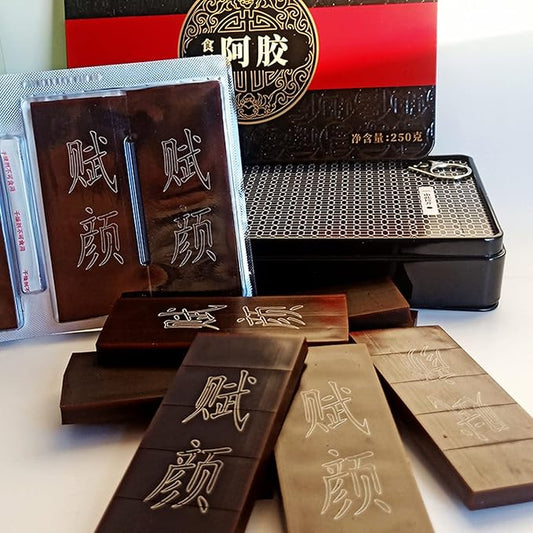 Chinese Herbs Premium Quality Ejiao Block E Jiao Gelatin Cake Ejiao Ar Jiao Tablets 250g(8.8oz)