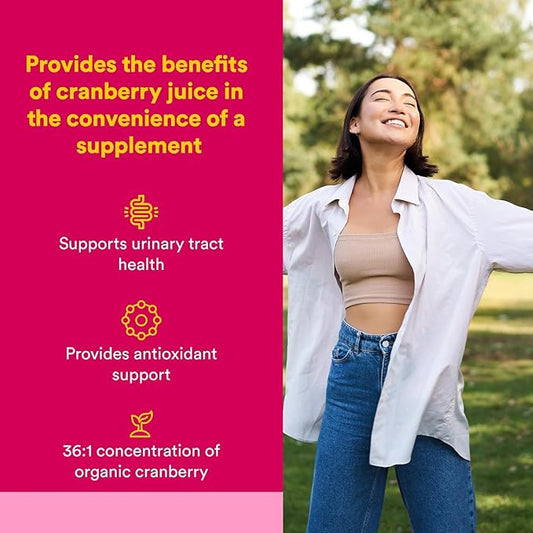 Natural Factors CranRich, Super Strength 36:1 Cranberry Concentrate, 500 mg, Sugar-Free Whole Fruit Cranberry Pills for Urinary Tract Health, 180 Capsules