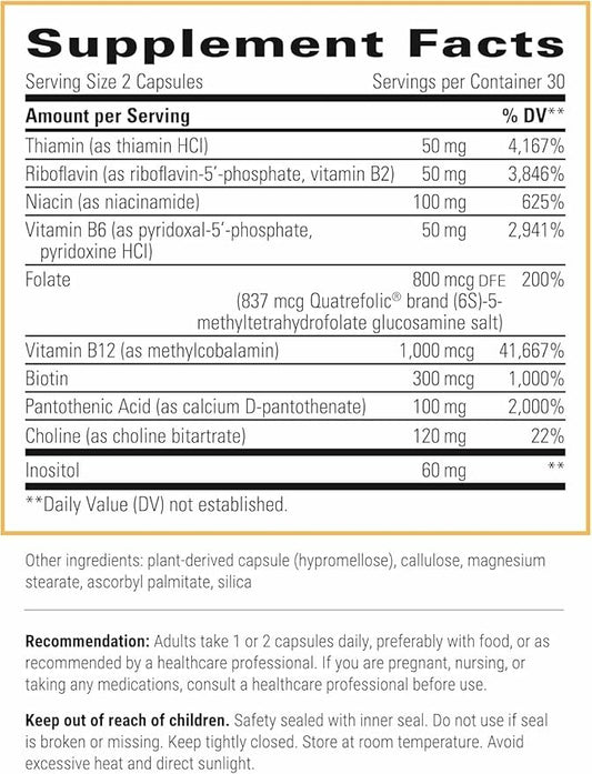 Integrative Therapeutics Active B-Complex - Cellular Energy & Heart Health Support with Vitamins B2, B6 & B12* - Supports Nervous & Immune Systems* - Dairy-Free & Gluten-Free - 60 Capsules
