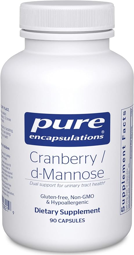 Pure Encapsulations Cranberry D-Mannose - Supports Urinary Tract Health* - with Cranberry Fruit Solids - Vegan & Non-GMO Dietary Supplement - 90 Capsules