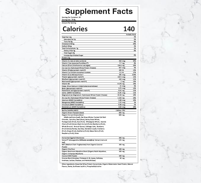 THREAD Performance Daily Fuel - Vanilla Birthday Cake | All-in-One Sports Nutrition for Young Athletes | 21g Protein, 60+ Organic Superfoods, Vitamins & Minerals | 30 Servings
