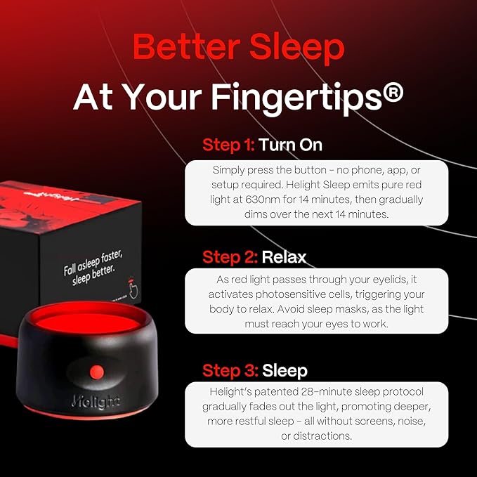 Red Light Therapy Sleep Device Family Bundle – 630nm Pure Red Light Lamp Sleep Aid to Support Deep Relaxation – Rest Lamp Backed by Science for Adults & Kids Bedrooms - Pack of 2