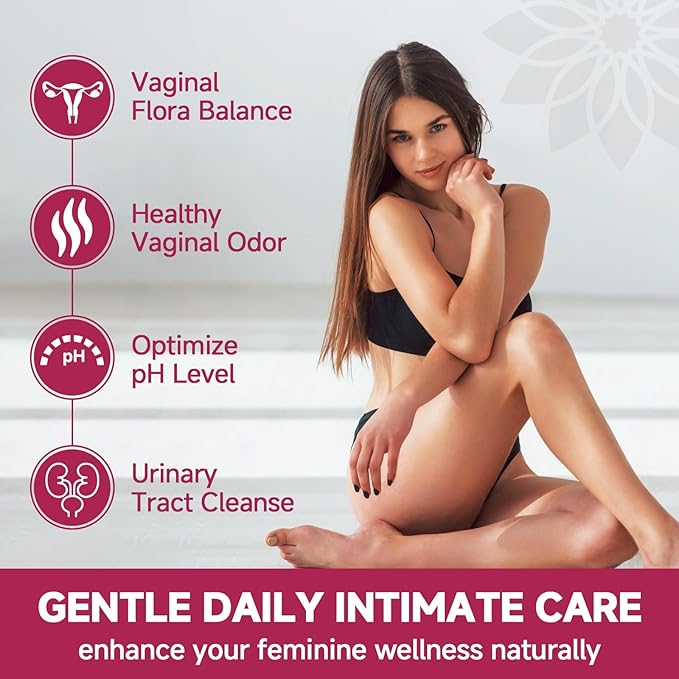 DRFOSTER Vaginal Probiotics for Women pH Balance with Prebiotics & Cranberry - Womens Probiotic Feminine Care Promote Healthy Vaginal Odor & Vaginal Flora, Support Gut Health & UTI - 90 Vegan Capsules
