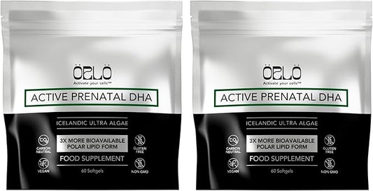 Orlo PRENATAL DHA - Prenatal DHA Omega 3 Supplement - Triple Strength Omega3s - Vegan DHA & EPA Algae Omega-3 Oil - Supports Brain Development During Pregnancy & Lactation (120 Mini Softgels)
