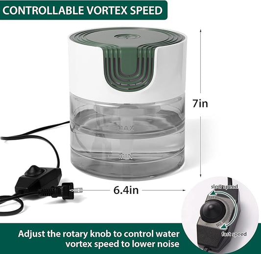 Water Air Purifiers for Home, Quiet Variable Speed Water Based Air Purifier with 7 Color Night Light, Air Washer Humidifier for Home, Bedroom, Office, Pet Odors