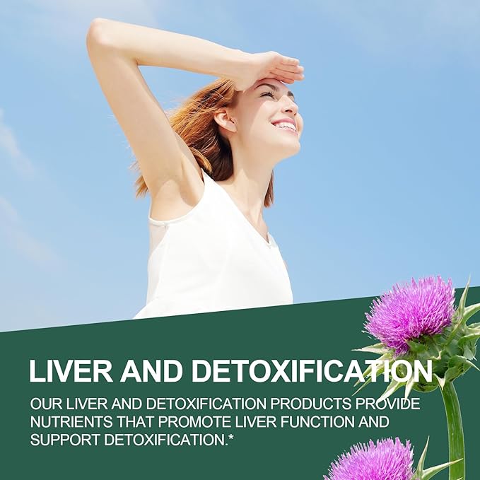 Milk Thistle 500 mg Silymarin Marianum Liver Support, Antioxidant Support, Detox, Liver Protection Capsules for Staying Up Late, Drinking and Hangover, Dull Skin