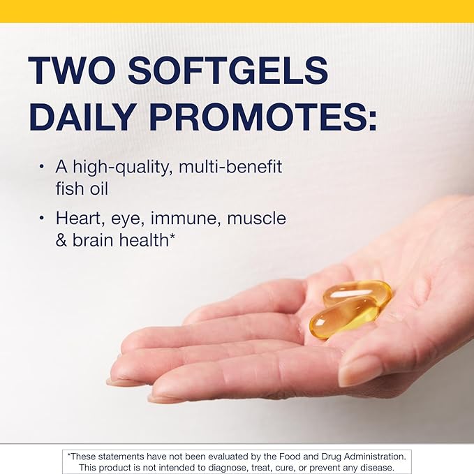 Metagenics OmegaGenics Fish Oil EPA-DHA 720 mg - Omega-3 Fish Oil Supplement - High Potency - for Heart Health, Musculoskeletal Health & Immune System Health* - with DHA & EPA - 60 Softgels
